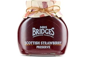 Mrs Bridges Strawberry Preserve, Made in Scotland, 12oz Jar (Pack of 1)