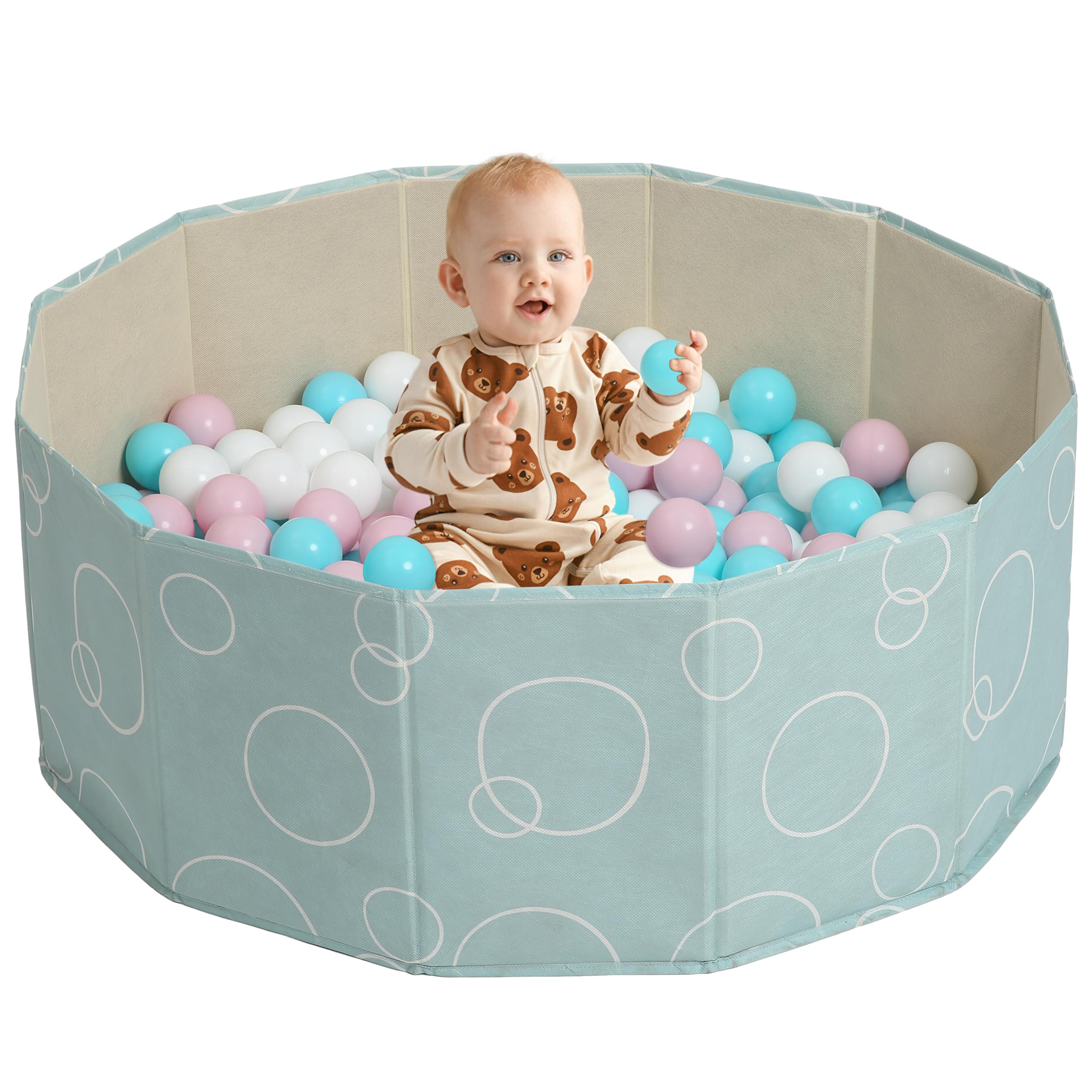 Photo 1 of PLAY 10 Toddler Ball Pit, 33.5x12.2 Inch Ball Pit for Kids Indoor & Outdoor (Balls Not Included) Blue
