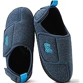 AWFI Mens Diabetic Slippers with Arch Support Extra Wide House Shoes Coolmax® Adjustable Slippers for Men Memory Foam Home Slipper Comfy Warm Swollen Edema Feet Indoor Outdoor Slip On Bedroom Shoes | Moisture-wicking | Breathable