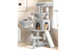 Gitelsnour Cat Tree, Cat Tower with condo, 2 Baskets, Large Platform, Scratch Board, Cat Scratching Posts for Indoor Cats, Li