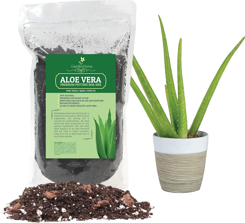 Premium Aloe Vera Potting Soil Mix 1 Liter Bag