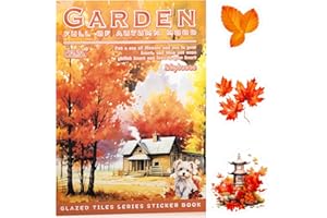 Uideyvi Autumn Filled The Garden Sticker Scrapbooking Supplies for Junk Journal, 20 Sheets PET Stickers - Vintage Journaling Stickers, Ephemera Sticker Book Pre Cut(TZ-009-003)