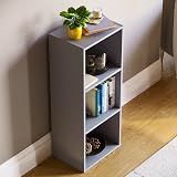 Vida Designs Oxford 3 Tier Cube Bookcase Grey Wooden Shelving view 6