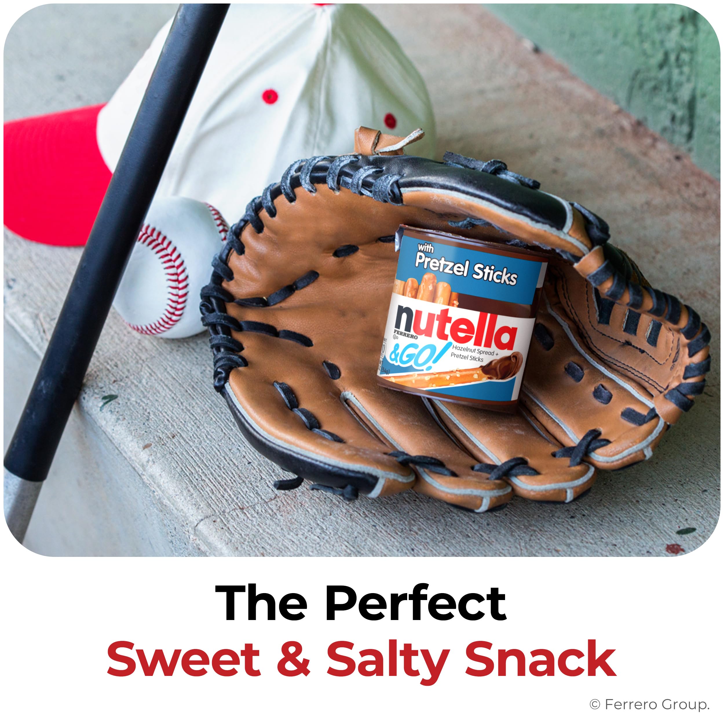 Nutella & GO! Bulk 24 Pack, Hazelnut and Cocoa Spread with Pretzel Sticks, Stocking Stuffers, Snack Cups, 1.9 oz Each​