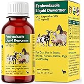 Luxekem Dewormer for Goat, Sheep, Poultry & More - Liquid Fenbendazole Dewormer for All Wormers, Tapeworms, Roundworms, Hookworms & More, 100ml