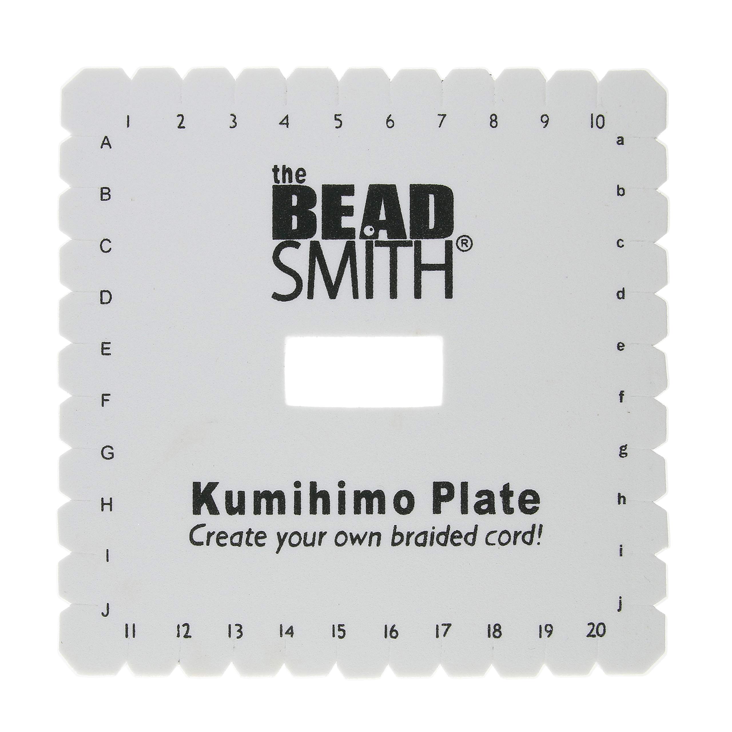 The Beadsmith Square Kumihimo Disk, 6 inch Diameter, 3/8” Thick Dense Foam, Jewelry Tools for Braiding, Box of 10 disks