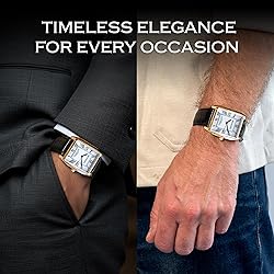 Miykon Vintage Watches for Men - Tank Square Gold