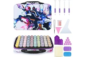 POLRAI Diamond Painting Storage Containers 60 Slot Diamond Storage Case Diamond Painting Accessories, Diamond Art Accessories and Tools for DIY 5D Diamond Art Craft Jewelry Bead Rhinestones Organizer