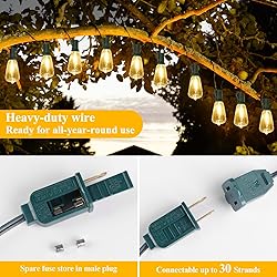 Brightever 50FT Outdoor String Lights