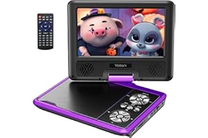 YOTON 9.5" Portable DVD Player for Kids and Car, 7.5" Swivel HD Screen with 4-6 Hours Built-in Battery, Support Sync Screen t