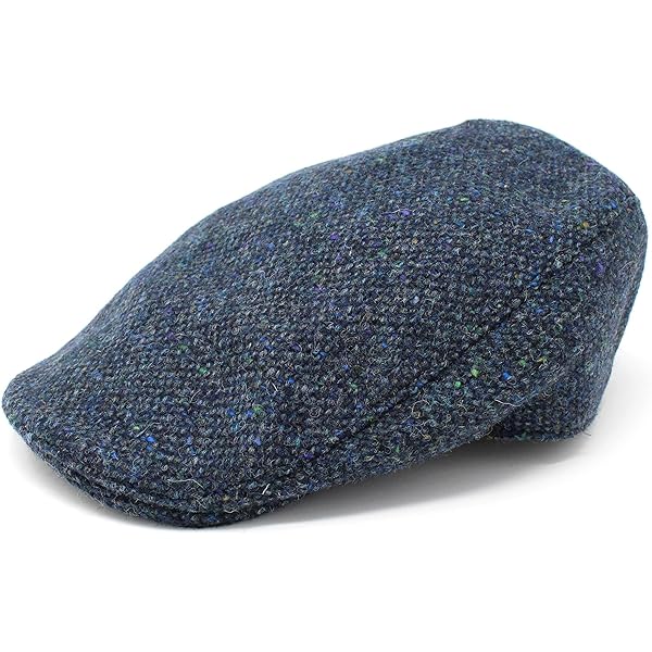 Mens Navy Blue Knitted Golf Gatsby Ascot Newsboy Cap at