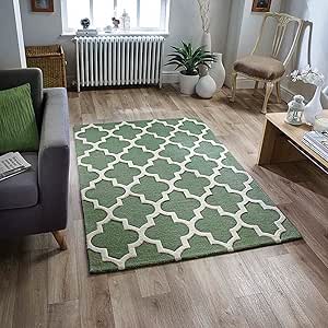 Alfombra árabe en Verde Salvia, Verde, 120X170cm: Amazon.es: Hogar