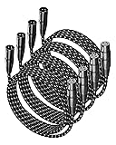 VANDESAIL XLR Cable 6ft 4Pack,Microphone Cable 6