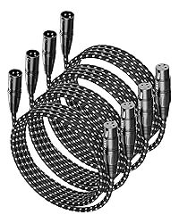VANDESAIL XLR Cable 6ft 4Pack,Microphone Cable 6