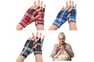 Chicingyou 3 Pairs Elderly Skin Thin Protector Gloves Tone Fingerless Gloves Protecting Thin Skin Covering Bruises Abrasion
