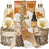 Mothers Day Gifts for Mom - Luxury 10-Piece Honey Almond Bath & Body Gift Set for Women, Spa Gift Basket, Pampering Bath Set with Bath Bomb | Christmas Birthday, Perfect Holiday Gift for All Occasion