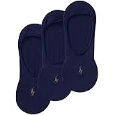Polo Men's Supersoft Liner Sock 3 Pair Pack, Navy, Men's Shoe Size: 6-12