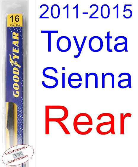 2008 Toyota Sienna Wiper Blades Size