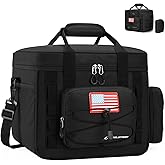Maelstrom Tactical Lunch Box, Insulated Lunch Bag for Men, Large Leakproof Soft Cooler Bag with Detachable MOLLE Bags, Durable Lunch Tote for Adult Women Work,Picnic,20 Cans/15 L, Black