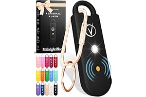 Vantamo Personal Alarm for Women - Extra Loud Double Speakers, First with Low Battery Notice with Strobe Light, Rechargeable - Safety Alarm Keychain