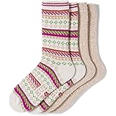 HUE womens Crew Length Boot Socks, 2 Pair Pack