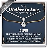 Graceful Beauty 14k White Gold Necklace - Sentimental Wedding Gift for Mother of the Bride or Groom