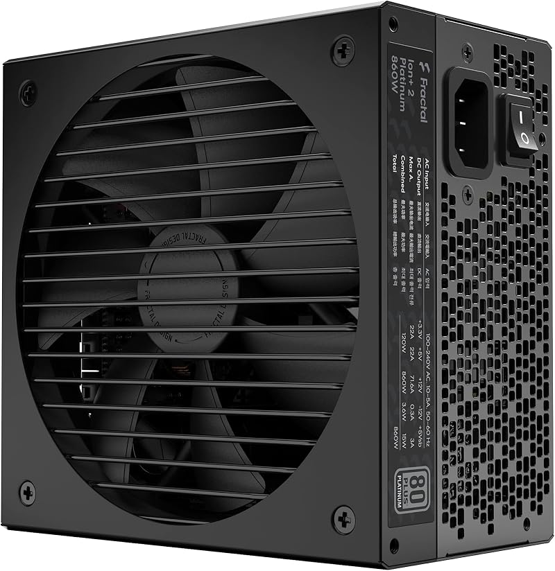 Fractal Design Ion+ 2 Platinum 860W Modular ATX Power Supply 80 PLUS Platinum