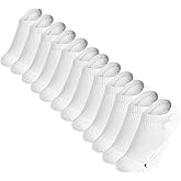 No Show Ankle Cushioned Socks, Non Slip Cotton Invisible Sock for Men & Women, Socks for Running, Outdoor (12-Packs)