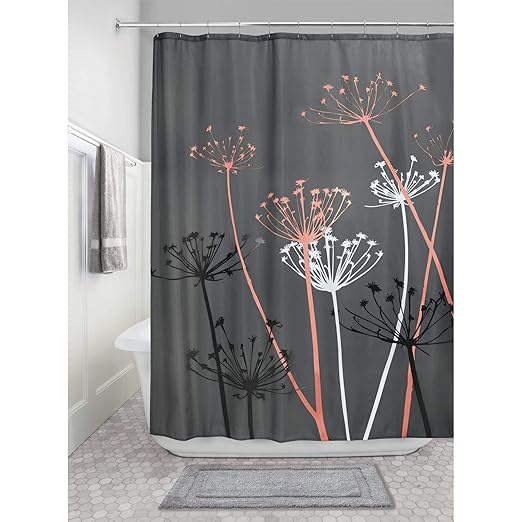 InterDesign Thistle Cortina de baño | Cortinas para baño Grandes de 183