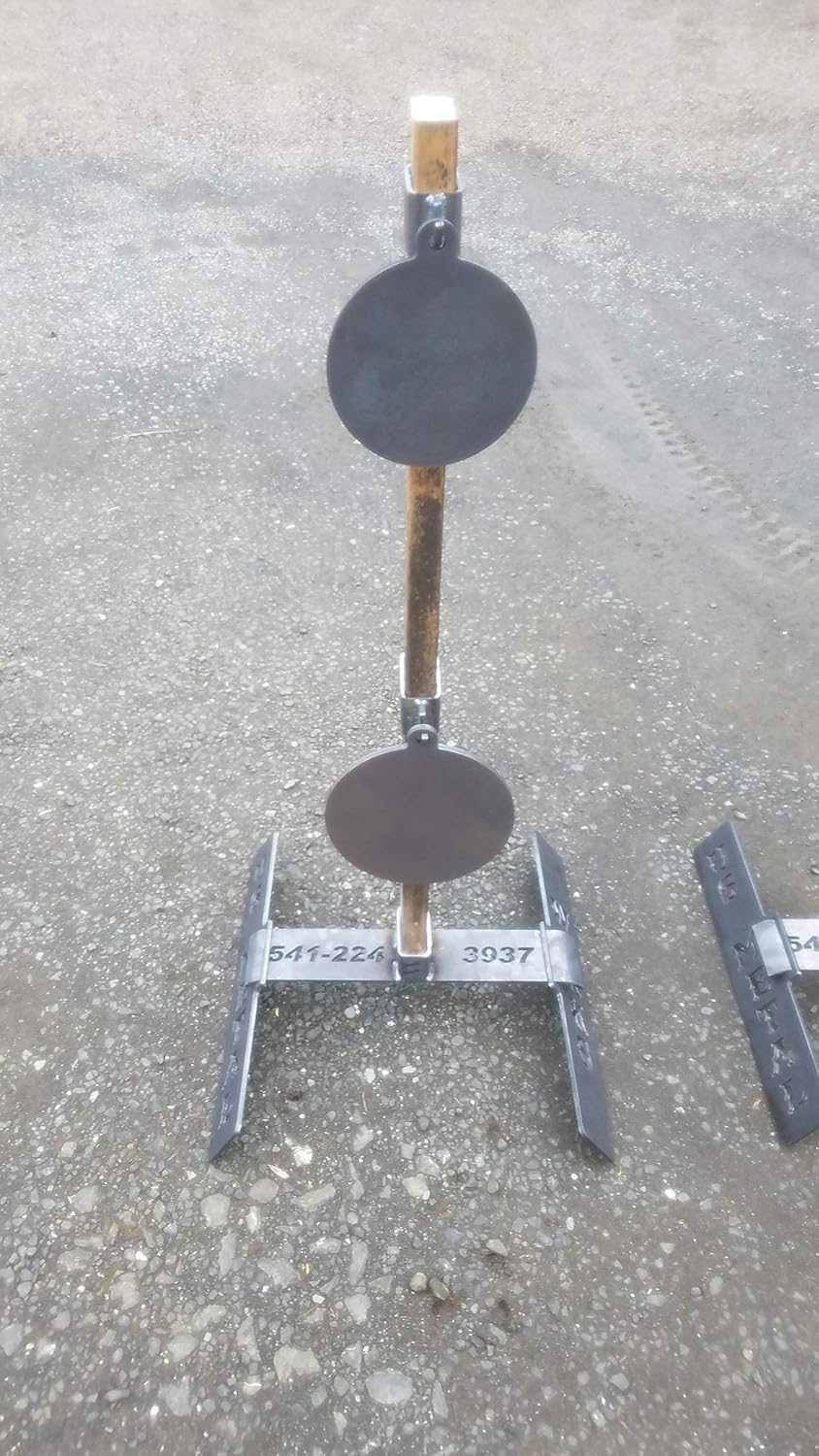 shooting range Collapsible Steel Gong Target Stand W/ 2 New Adjustable