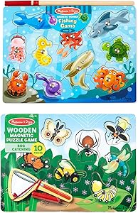 Melissa & Doug Fishing And Bug Catching Magnetic Game Bundle
