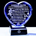 Arikyrist 20th Wedding Anniversary Crystal Heart - Laser Engraved Keepsake Gift With LED Base (4.5" X 3.9")