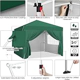Yaheetech Pop-Up 3x3 Gazebo with 4 Removable Side Panels Dark Green view 4