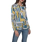 Karl Lagerfeld Womens Multi Collared Essential Oversized Buttom Down