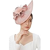 BABEYOND Tea Party Fascinator Hat for Women Kentucky Headwear Derby Pillbox Church Hat for Cocktail Wedding