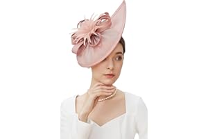 BABEYOND Tea Party Fascinator Hat for Women Kentucky Headwear Derby Pillbox Church Hat for Cocktail Wedding