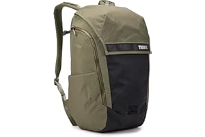 Thule Paramount Bike Commuter Backpack - 28L Capacity - Adjustable fit - 16" Padded Laptop Sleeve and 11" Tablet Pocket - Helmet Attachment - Accessible Side Phone Pocket - Taillight Loop