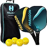 Helium Pickleball Paddle Set of 2 - USAPA Certified - Graphite Fiberglass Surface, Lightweight Honeycomb Core