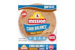 GET IT BOXED Mission Low Carb Whole Wheat Tortilla, Carb Balance Burrito, 6 Count - 2 Packs