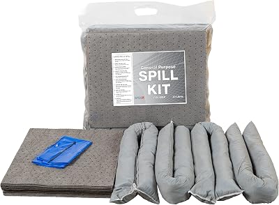 40L General Purpose Spill Kit Pack of 5 Workplace Absorbent Pads Socks