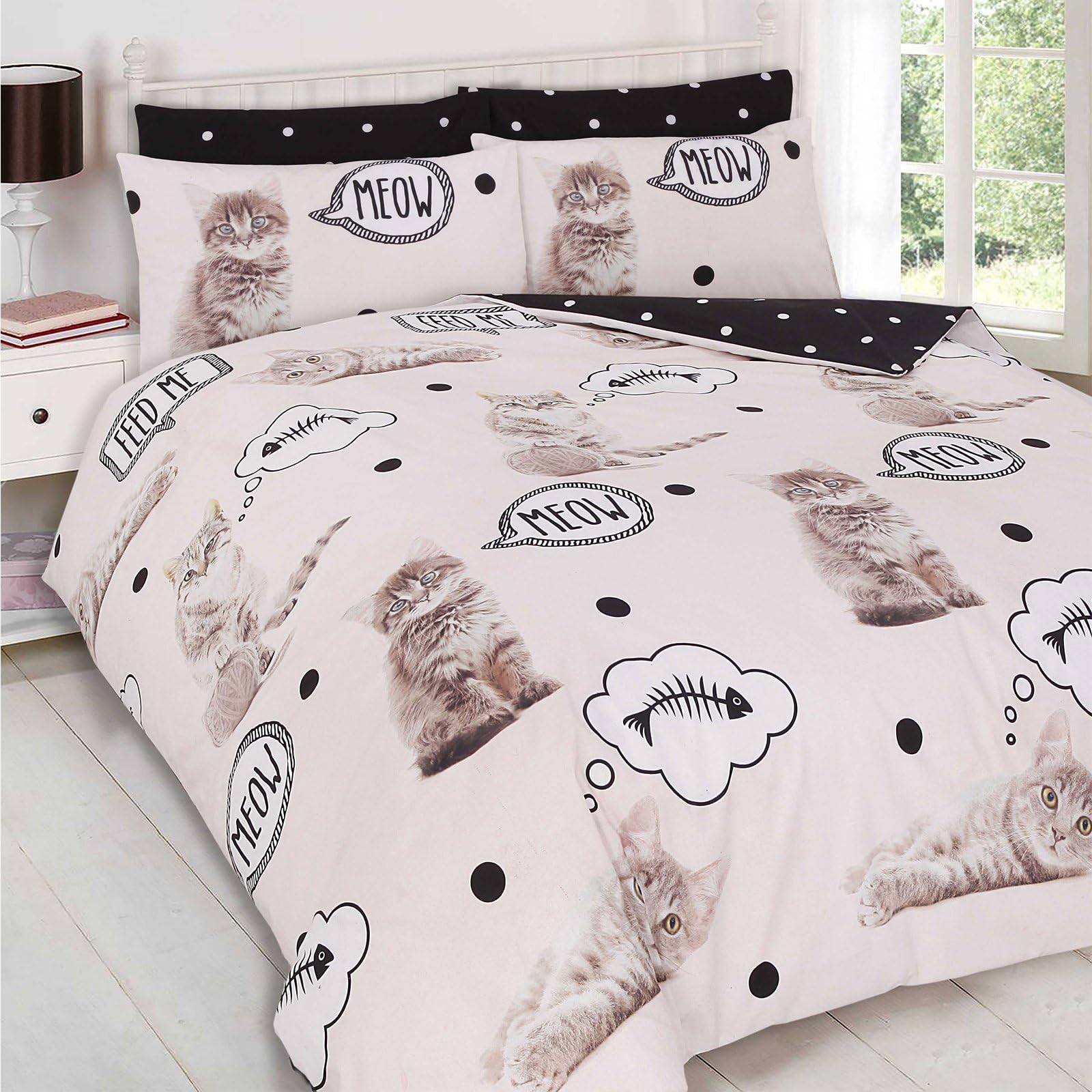 Kittens 2 Piece UK King /US Queen Sheet Set – 1 x double sided sheet & 2 x pillowcases