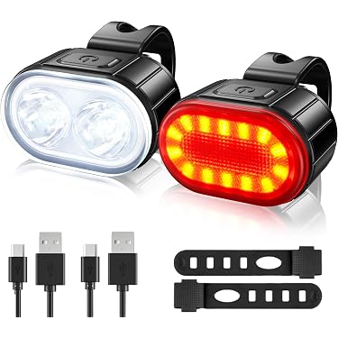 Phare Vélo LED Super Lumineux Rechargeable – 3 Ampoules, étanche, Angle Réglable, Fixation Rapide Pour VTT Et Urbain