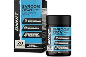 ONNIT Shroom Tech Sport Daily Exercise Support Capsules, Pre Workout Supplement with Cordyceps Mushrooms, Caffeine-Free Dietary Supplement for Daily Energy Support, 28 Count