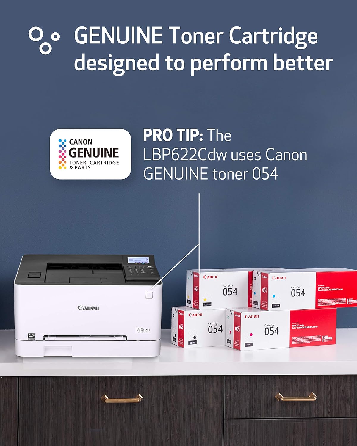 Canon Color Image CLASS LBP622Cdw -Wireless, Mobile Ready, Duplex Laser Printer, Compact Size - White: Office Products