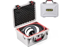 DEVASO Carrying Case for PS VR2, Strong Protective Hard Case for PlayStation VR2 PS5 VR Gaming Headset and Controllers Accessories, PS5 VR2 Waterproof Travel Case with Customized Inner Sponges