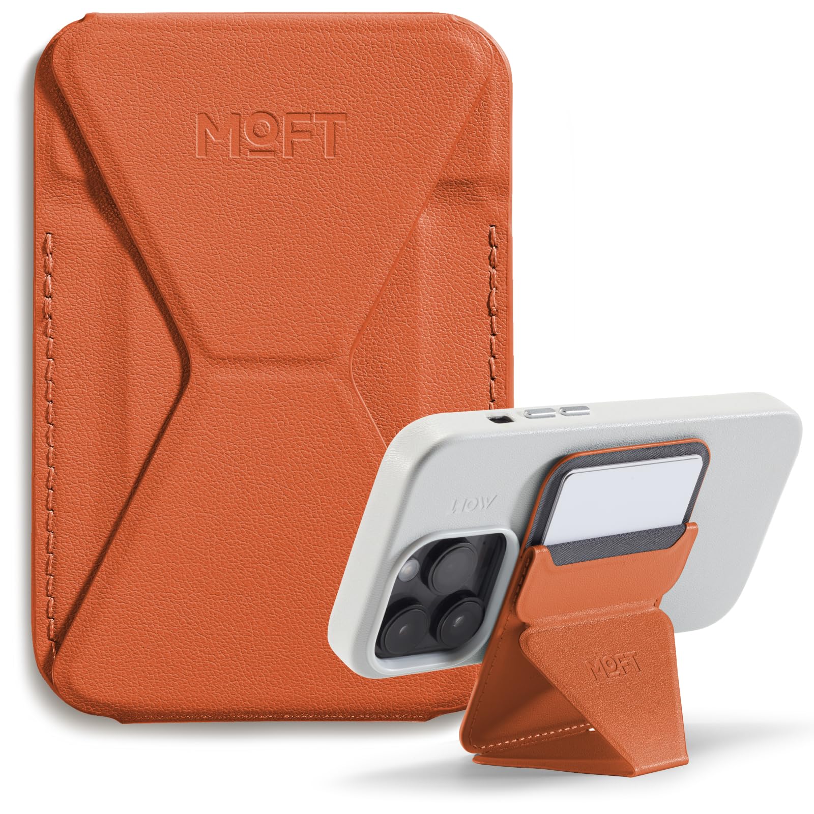 MOFT Snap Magnetic Phone Stand Magsafe Compatible Wallet for iPhone 17 16 15 14 13 12 Series, with 3 Viewing Angles, Enhanced Magnetic Strength, 2 Card Holder, Black — image 1