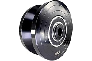 Sidco Supply 4 Inch V-Groove Wheel - Solid Steel - Heavy Duty - Inverted V Shape Wheel for Slide Gates with Bolt V Groove