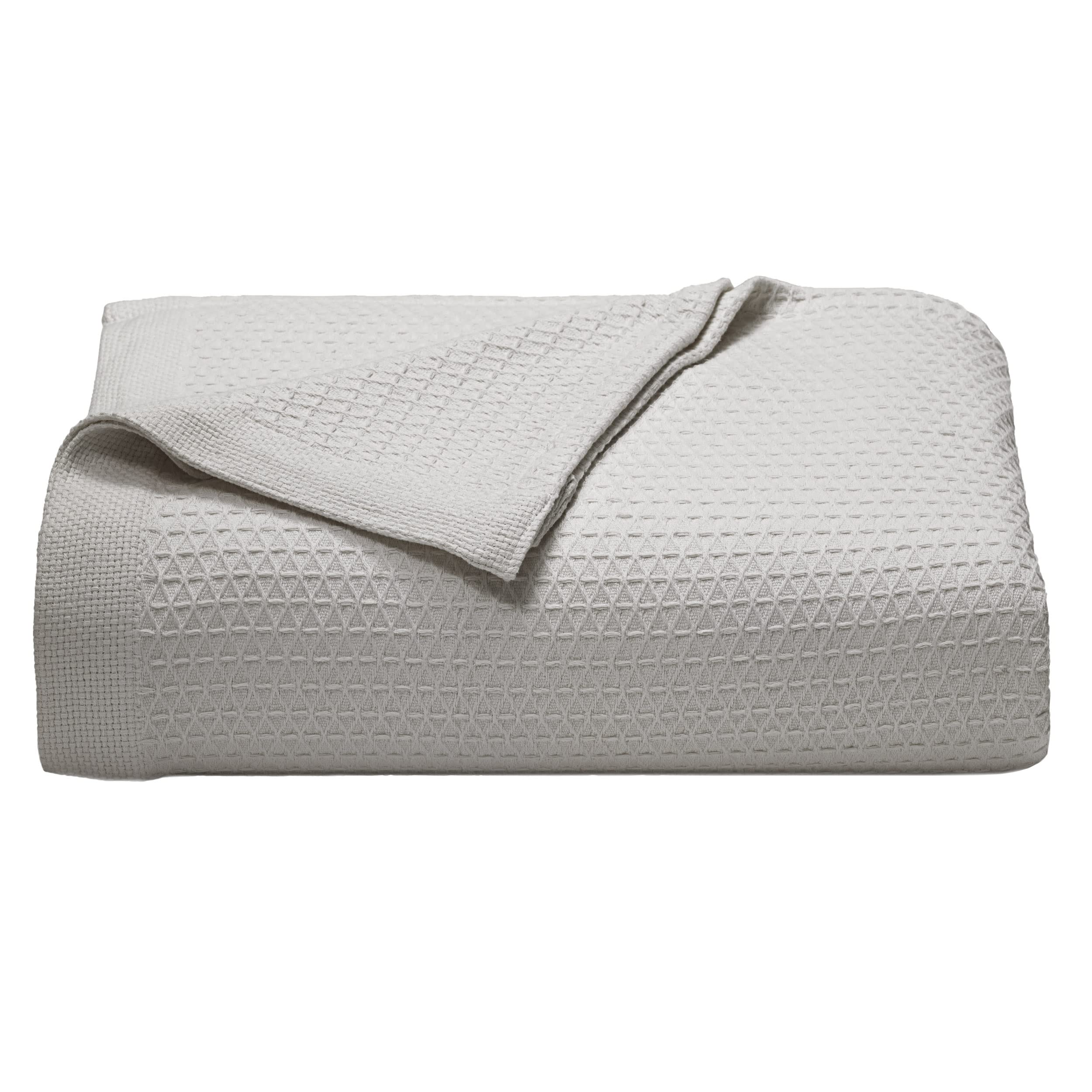 Nautica Baird Cotton Blanket, Grey, Twin