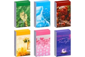 EMMOOLIFE 6 Sets 300 Pcs Washi Stickers Set Cute Aesthetic Sticker Book for Journaling, DIY Decorative Paper Sticker Decals for Bullet Journal Art Scrapbooking Diary Card Craft Gift Album Notebook Stationery