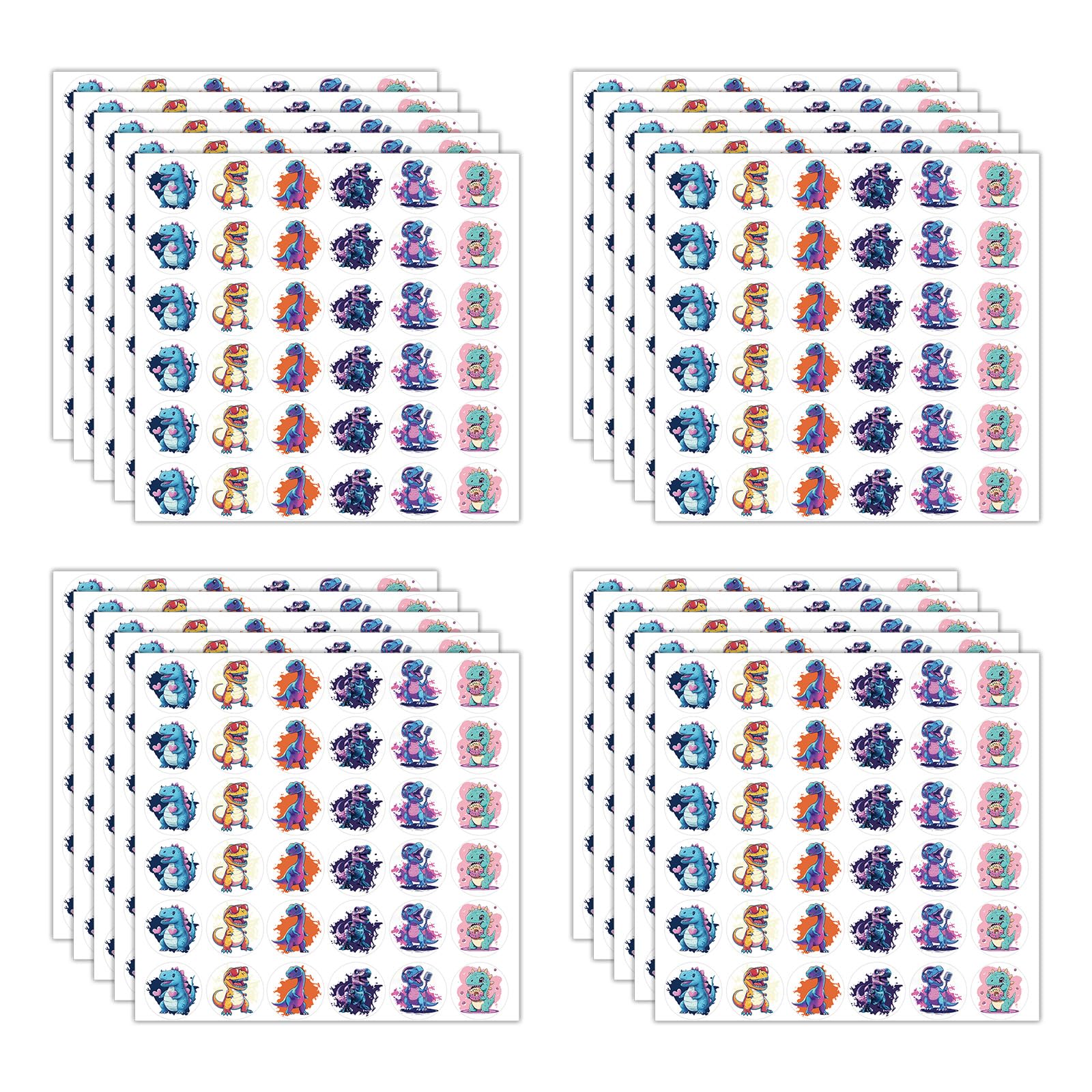 lasuroa 720pcs Dinosaur Stickers for Kids, Cute Dinosaur Animal Jurassic Dino Sticker Decoration for Water Bottles Teacher Rewards Toddlers Party Favors Crafts Scrapbooking & School Supplies